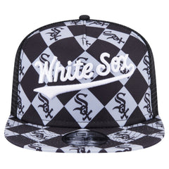 Chicago White Sox Seeing Diamonds A-Frame Trucker 9FIFTY Snapback Hat - Black | New Era