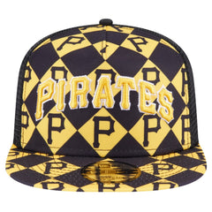 Pittsburgh Pirates Seeing Diamonds A-Frame Trucker 9FIFTY Snapback Hat - Black | New Era