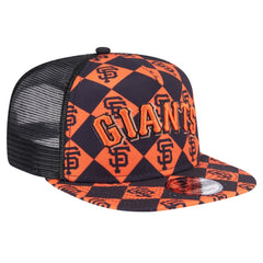 San Francisco Giants Seeing Diamonds A-Frame Trucker 9FIFTY Snapback Hat - Black | New Era