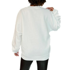 Tampa Bay Buccaneers Gameday Couture Women's Just Go With It Oversized Long Sleeve Crewneck Sweatshirt – White discount