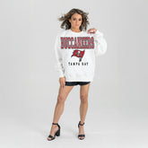 Tampa Bay Buccaneers Gameday Couture Women's Sunday Drives Oversized Crewneck Pullover Sweatshirt – White for sale