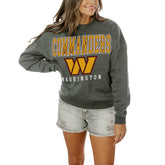 Washington Commanders Gameday Couture Women's Oversized Bring The Energy Pullover Sweatshirt – Charcoal outlet