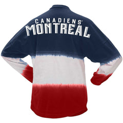Montreal Canadiens Fanatics Women's Ombre Long Sleeve T-Shirt Navy/Red
