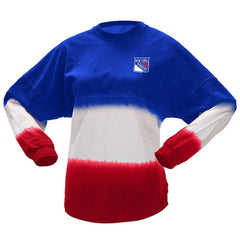 New York Rangers Fanatics Women's Ombre Long Sleeve T-Shirt Blue/Red