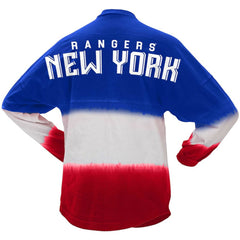 New York Rangers Fanatics Women's Ombre Long Sleeve T-Shirt Blue/Red