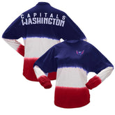 Washington Capitals Fanatics Women's Ombre Long Sleeve T-Shirt Navy/Red