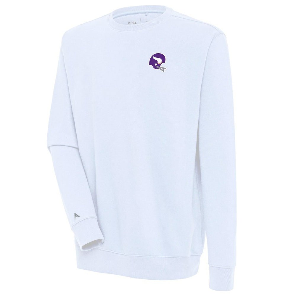Minnesota Vikings Antigua Victory Crewneck Pullover Sweatshirt - White online