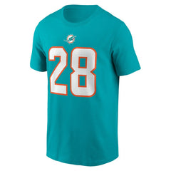 De’Von Achane Miami Dolphins Player Name & Number T-Shirt - Aqua | Nike for sale