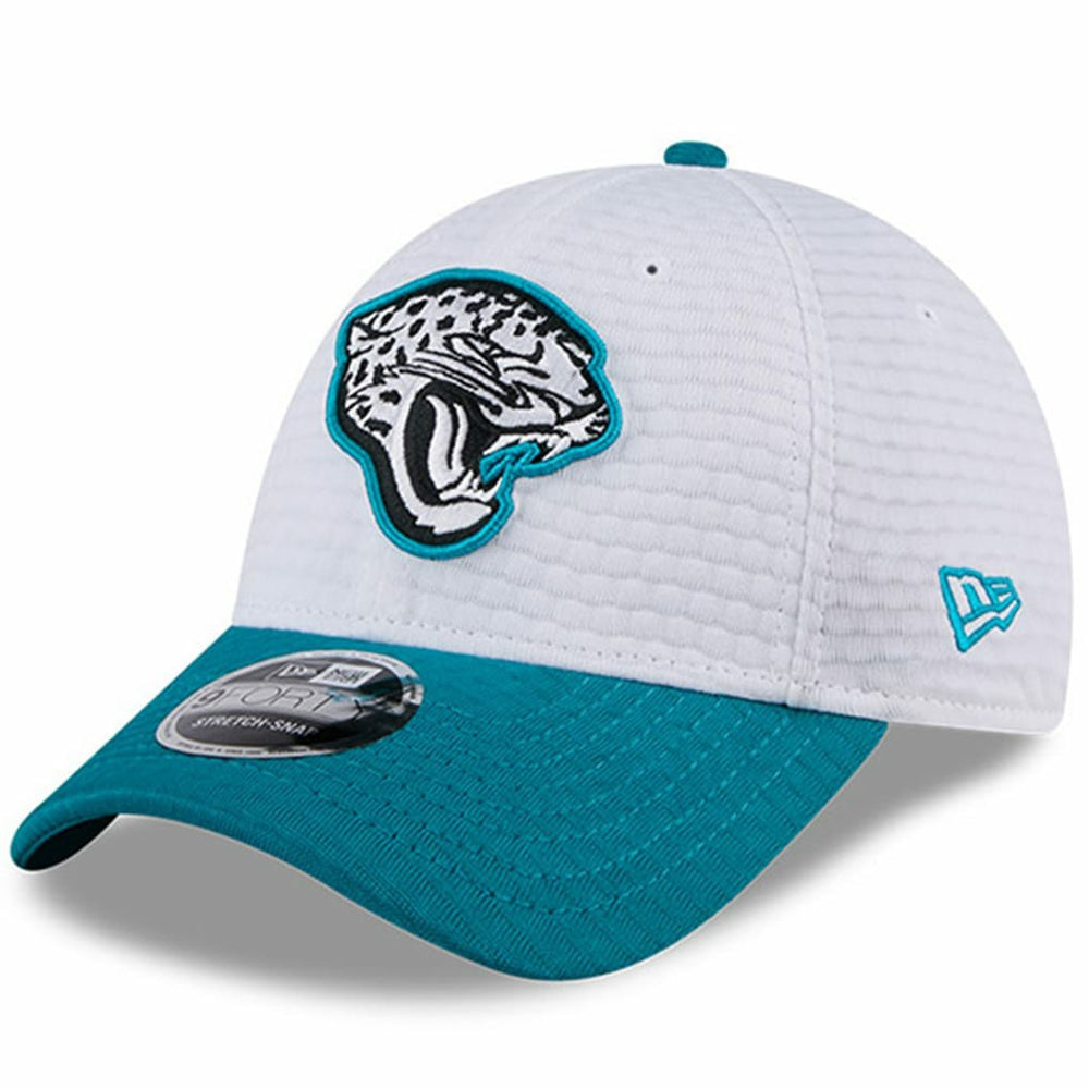 Jacksonville Jaguars New Era 2024 NFL Training Camp 9FORTY Adjustable Hat - White/Teal cheap