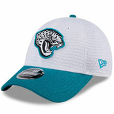 Jacksonville Jaguars New Era 2024 NFL Training Camp 9FORTY Adjustable Hat - White/Teal cheap