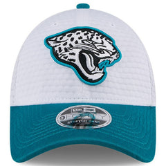 Jacksonville Jaguars New Era 2024 NFL Training Camp 9FORTY Adjustable Hat - White/Teal cheap