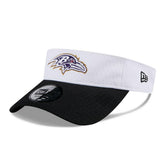 Baltimore Ravens New Era 2024 NFL Training Camp Adjustable Visor - White/Black on sale