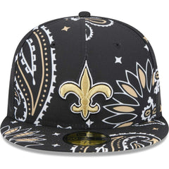 New Orleans Saints New Era Paisley 59FIFTY Fitted Hat - Black online