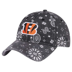 Cincinnati Bengals New Era Women's Paisley 9TWENTY Adjustable Hat - Black cheap