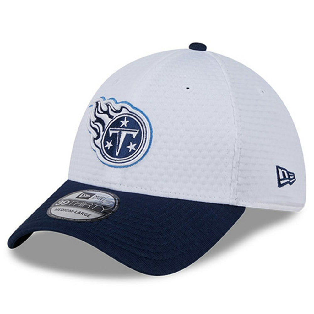 Tennessee Titans New Era 2024 NFL Training Camp 39THIRTY Flex Hat - White/Navy outlet