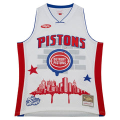 Detroit Pistons x Tats Cru Hardwood Classics Fashion Jersey sale - White | Mitchell & Ness online