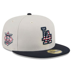 Los Angeles Dodgers 2024 Fourth of July 59FIFTY Fitted Hat - Khaki/Black | New Era