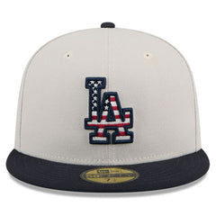 Los Angeles Dodgers 2024 Fourth of July 59FIFTY Fitted Hat - Khaki/Black | New Era
