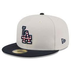 Los Angeles Dodgers 2024 Fourth of July 59FIFTY Fitted Hat - Khaki/Black | New Era