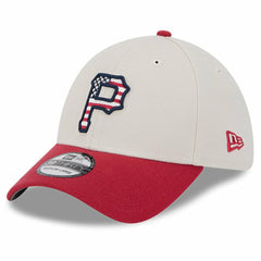 Pittsburgh Pirates 2024 Fourth of July 39THIRTY Flex Hat - Khaki/Red | New Era