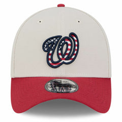 Washington Nationals 2024 Fourth of July 39THIRTY Flex Hat - Khaki/Red | New Era
