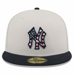 New York Yankees 2024 Fourth of July 59FIFTY Fitted Hat - Khaki/Black | New Era