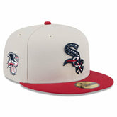 Chicago White Sox 2024 Fourth of July 59FIFTY Fitted Hat - Khaki/Red | New Era
