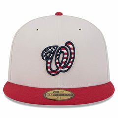 Washington Nationals 2024 Fourth of July 59FIFTY Fitted Hat - Khaki/Red | New Era