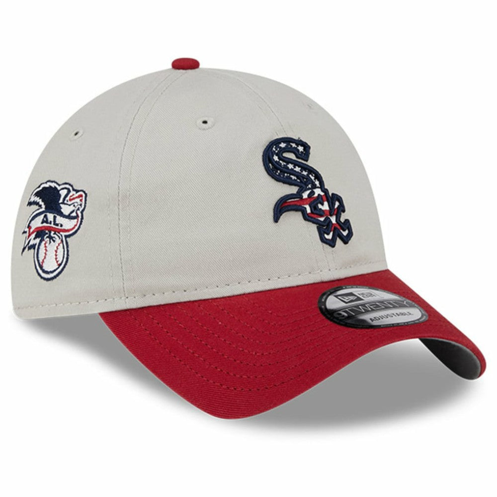 Chicago White Sox 2024 Fourth of July 9TWENTY Adjustable Hat - Khaki/Red | New Era