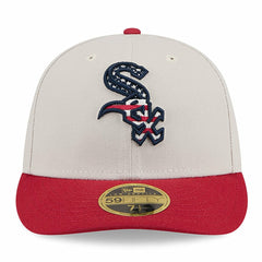 Chicago White Sox 2024 Fourth of July Low Profile 59FIFTY Fitted Hat - Khaki/Red | New Era