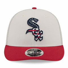 Chicago White Sox 2024 Fourth of July Trucker Low Profile 9FIFTY Snapback Hat - Khaki/Red | New Era