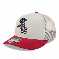 Chicago White Sox 2024 Fourth of July Trucker Low Profile 9FIFTY Snapback Hat - Khaki/Red | New Era