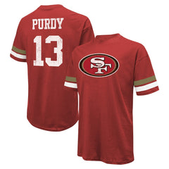 Brock Purdy San Francisco 49ers Majestic Threads Name & Number Oversize Fit T-Shirt - Scarlet on sale