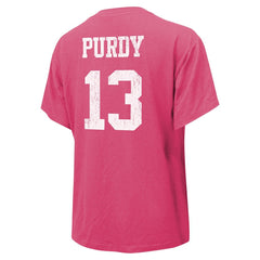 Brock Purdy San Francisco 49ers Majestic Threads Women's Name & Number T-Shirt - Pink for sale