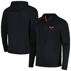 Chicago Bulls Levelwear Zander Hoodie Raglan Quarter-Zip Top - Black online