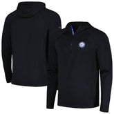 Philadelphia 76ers Levelwear Zander Hoodie Raglan Quarter-Zip Top - Black discount