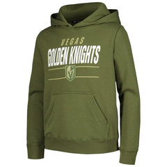 Vegas Golden Knights Levelwear Youth Podium Fleece Pullover Hoodie Olive
