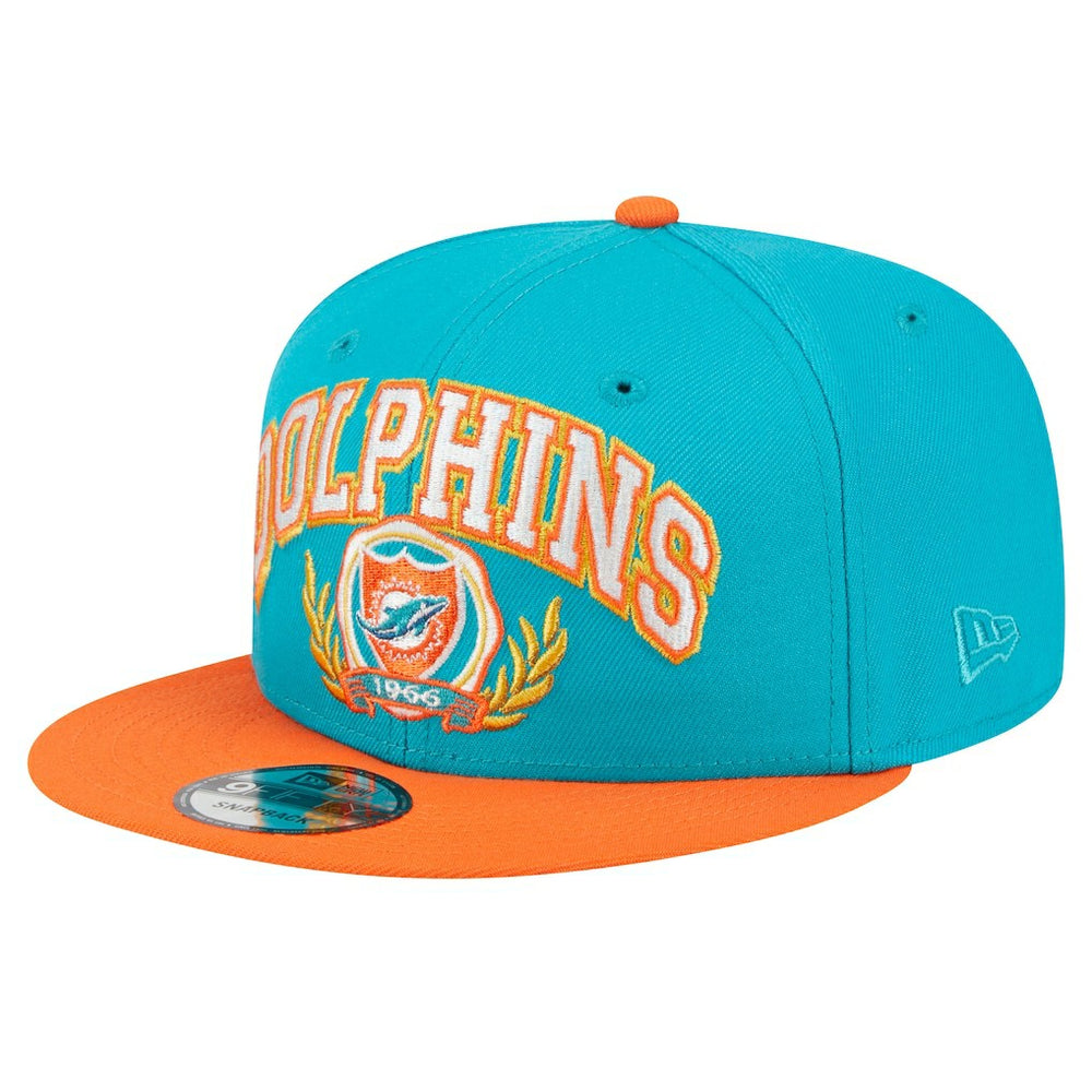 Miami Dolphins New Era Team Establish 9FIFTY Snapback Hat - Aqua/Orange online