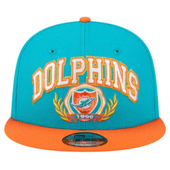 Miami Dolphins New Era Team Establish 9FIFTY Snapback Hat - Aqua/Orange online