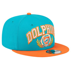 Miami Dolphins New Era Team Establish 9FIFTY Snapback Hat - Aqua/Orange online