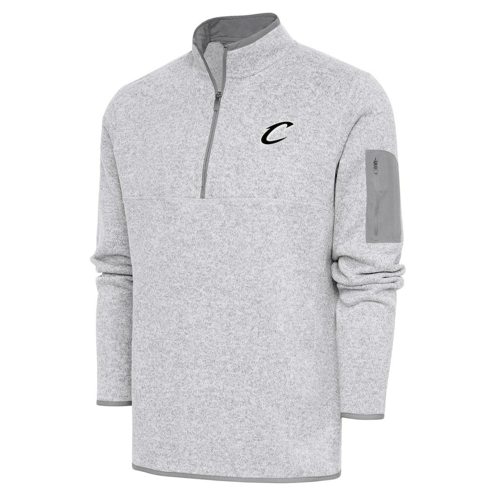 Cleveland Cavaliers Antigua Metallic Logo Fortune Quarter-Zip Jacket sale - Heather Gray sale
