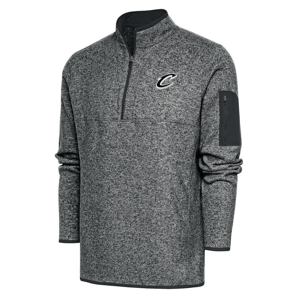Cleveland Cavaliers Antigua Metallic Logo Big & Tall Fortune Quarter-Zip Jacket sale - Heather Gray for sale
