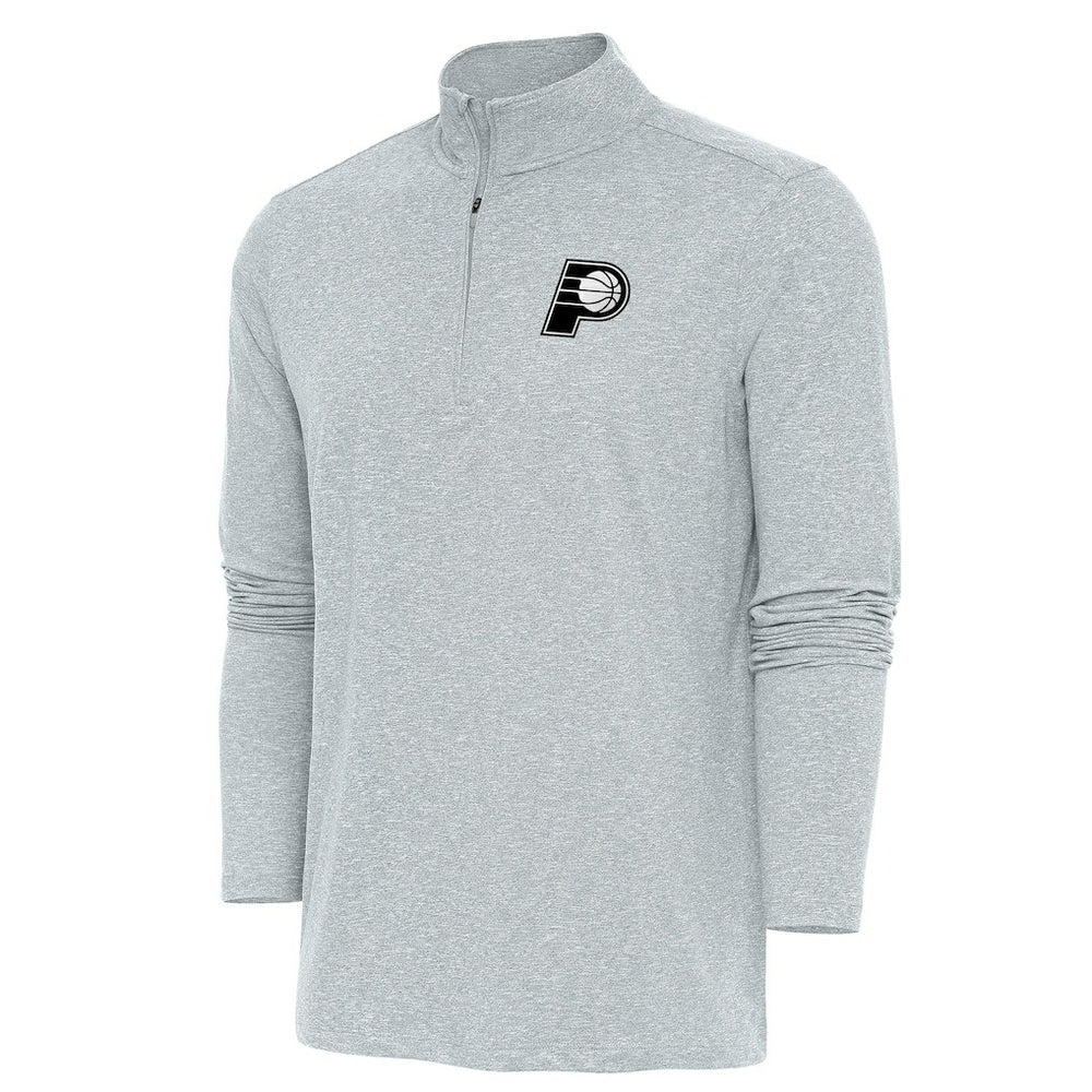 Indiana Pacers Antigua Hunk Quarter-Zip Top - Heather Gray on sale