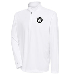 Boston Celtics Antigua Metallic Logo Tribute Quarter-Zip Top - White shop