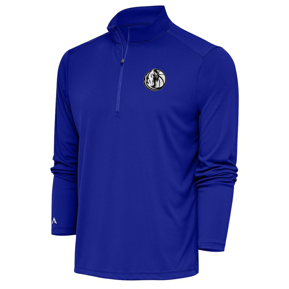 Dallas Mavericks Antigua Metallic Logo Tribute Quarter-Zip Top sale - Blue shop