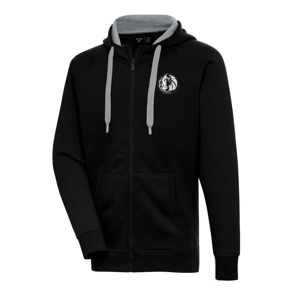 Dallas Mavericks Antigua Metallic Logo Victory Raglan Full-Zip Hoodie sale - Black sale