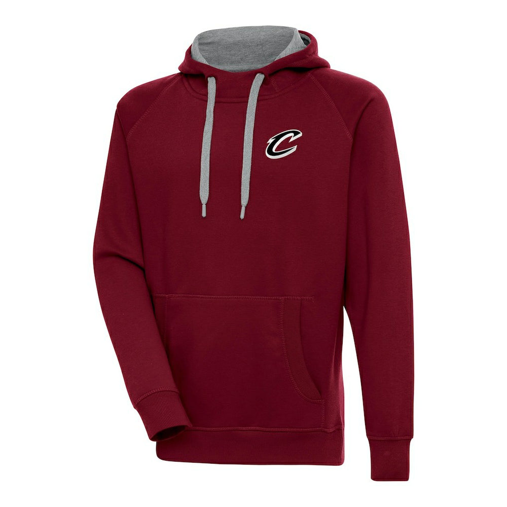 Cleveland Cavaliers Antigua Metallic Logo Victory Raglan Pullover Hoodie sale - Wine sale