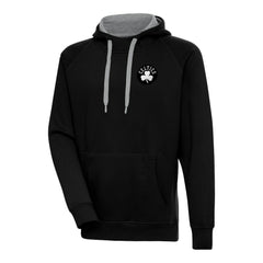 Boston Celtics Antigua Metallic Logo Victory Raglan Pullover Hoodie - Black shop