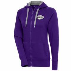 Los Angeles Lakers Antigua Women's Brushed Metallic Victory Full-Zip Hoodie - Purple online
