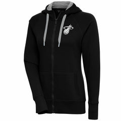 Miami Heat Antigua Women's Brushed Metallic Victory Full-Zip Hoodie - Black online